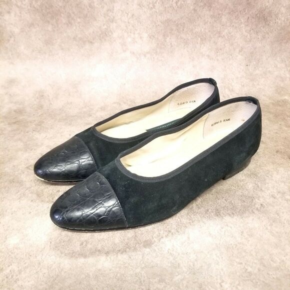 Naturalizer Womens  825N13 Size 8.5 Black  Slip On Cap Toe Flats - Picture 3 of 10